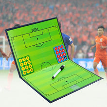 Load image into Gallery viewer, Foldable Football Coach Demonstration Board Magnetic Football Coach Board Clipboard Book Cover with Pen