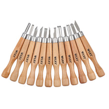 Load image into Gallery viewer, WLXY 12 PCS / Set Wood Carving Chisels Knife Basic Woodcut Working Handmade Rubber Stamps Hand Tools, WL-9330