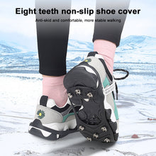 Load image into Gallery viewer, 1 Pair 011 8-teeth Outdoor Snow Ice Ground Anti-slip Crampons Shoe Cover, Size:L (255-275mm)