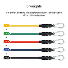 Load image into Gallery viewer, E1107 11 in 1 100lbs Natural Latex Five-point Buckle Household Pull Rope Resistance Band Fitness Equipment Set