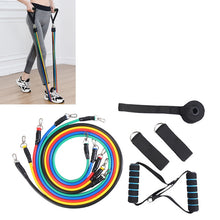 Load image into Gallery viewer, jx-003 11 in 1 100lbs TPE Five-point Buckle Household Pull Rope Resistance Band Fitness Equipment Set