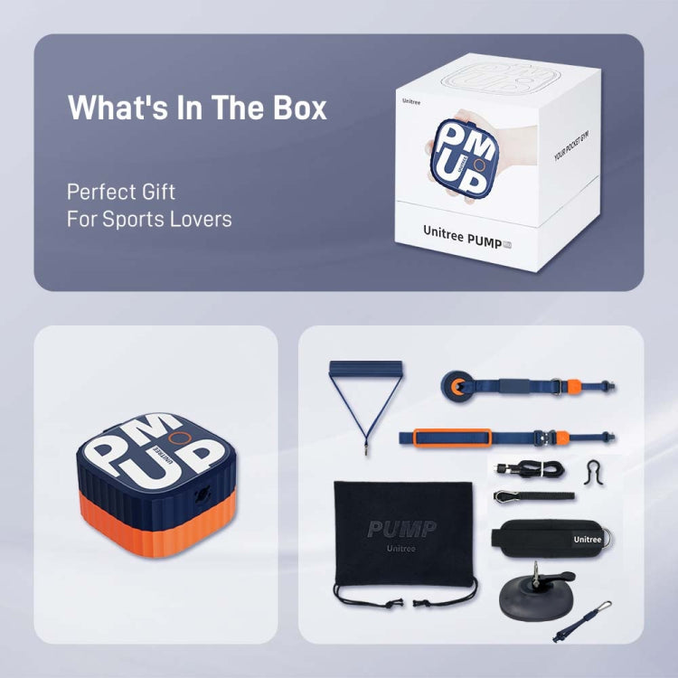 Unitree Pump Portable Home Gym Pump 4.4-44lbs Adjustable Resistance Cable Machine