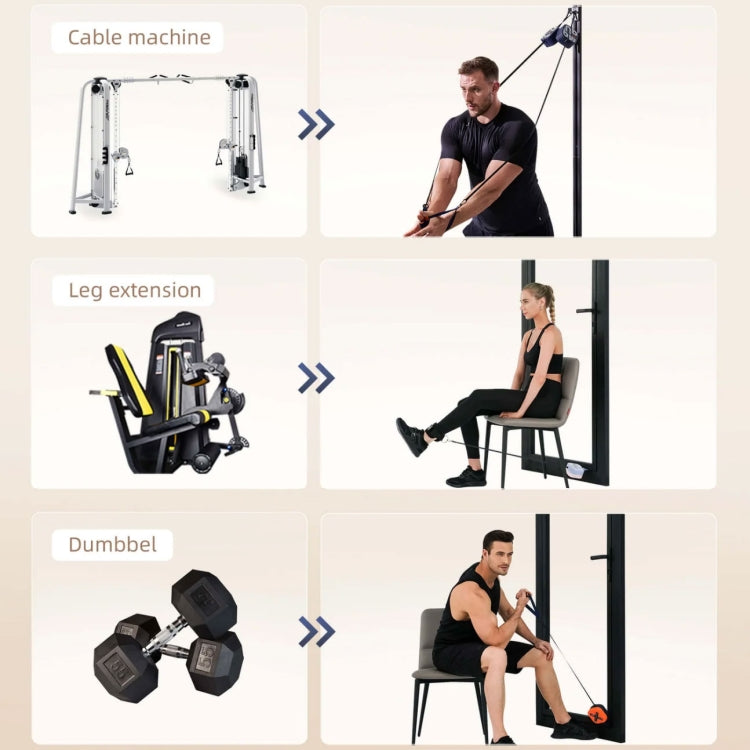 Unitree Pump Portable Home Gym Pump 4.4-44lbs Adjustable Resistance Cable Machine