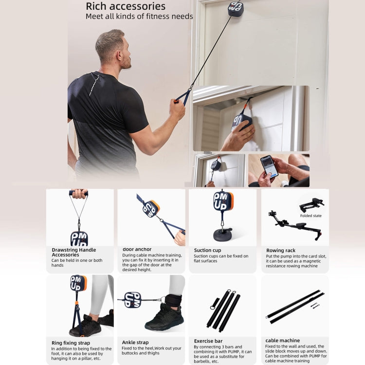 Unitree Pump Portable Home Gym Pump 4.4-44lbs Adjustable Resistance Cable Machine