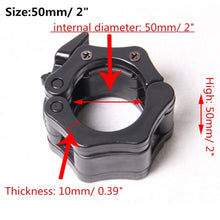 Load image into Gallery viewer, Fast Austrian Bar Chuck Lock Barbell Plastic Buckle, Diameter: 25mm(Black), 25mm