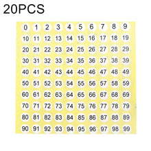 Load image into Gallery viewer, 20 PCS Round Shape Number Sticker Shoe Size Label, Number 0-99, Number 0-99