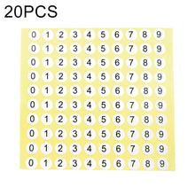 Load image into Gallery viewer, 20 PCS Round Shape Number Sticker Shoe Size Label, Number 0-9, Number 0-9