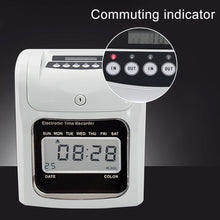 Load image into Gallery viewer, LCD Screen Electronic Time Clock Paper Card English Attendance Machine Punch Machine, Support Music Bell, LCD Screen