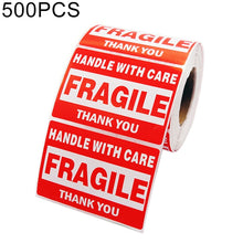 Load image into Gallery viewer, 500 PCS Self-adhesive Outer Box English Warning Sticker Fragile Label, Size: 76x51mm, 76 x 51mm