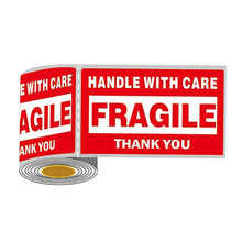 Load image into Gallery viewer, 500 PCS Self-adhesive Outer Box English Warning Sticker Fragile Label, Size: 76x127mm, 76 x 127mm