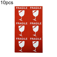Load image into Gallery viewer, 10pcs Self-adhesive English Warning Sticker Fragile Label, Fragile Label