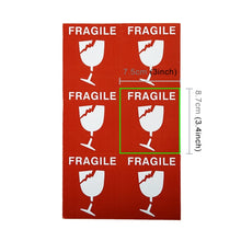 Load image into Gallery viewer, 10pcs Self-adhesive English Warning Sticker Fragile Label, Fragile Label