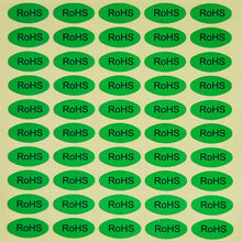 Load image into Gallery viewer, 1000 PCS Oval Shape Self-adhesive RoHS Sticker RoHS Label, Size: 10x20mm, Size: 10x20mm