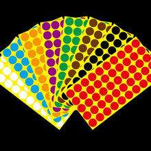 Load image into Gallery viewer, 1000 PCS Round Shape Self-adhesive Colorful Mark Sticker Mark Label