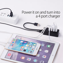 Load image into Gallery viewer, ORICO W5P-U3-30 4-Port USB 3.0 Desktop HUB with 30cm Micro USB Cable Power Supply, W5P-U3-30 Black, W5P-U3-30 White