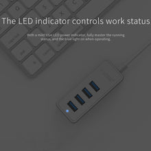 Load image into Gallery viewer, ORICO W5P-U3-30 4-Port USB 3.0 Desktop HUB with 30cm Micro USB Cable Power Supply, W5P-U3-30 Black, W5P-U3-30 White