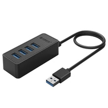 Load image into Gallery viewer, ORICO W5P-U3-30 4-Port USB 3.0 Desktop HUB with 30cm Micro USB Cable Power Supply, W5P-U3-30 Black, W5P-U3-30 White