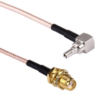 Load image into Gallery viewer, 15cm CRC9 Male to SMA Female Cable, CRC9 90° Elbow to SMA (Braided)