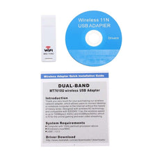 Load image into Gallery viewer, 2.4GHz / 5GHz Dual-Band Support 802.11ac USB WiFi Wireless Adapter