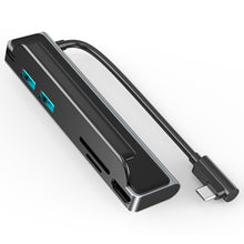 Load image into Gallery viewer, AD-065 6 in 1 USB-C / Type-C to 4K HDMI + SD / TF Card Slot + Type-C + 2 USB 3.0 Back Clip Style Multifunctional Docking Station HUB, 6 In 1 Back Clip Style