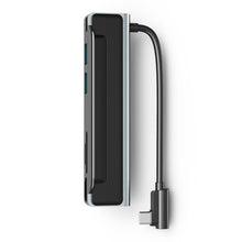 Load image into Gallery viewer, AD-065 6 in 1 USB-C / Type-C to 4K HDMI + SD / TF Card Slot + Type-C + 2 USB 3.0 Back Clip Style Multifunctional Docking Station HUB, 6 In 1 Back Clip Style