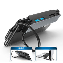 Load image into Gallery viewer, AD-065 6 in 1 USB-C / Type-C to 4K HDMI + SD / TF Card Slot + Type-C + 2 USB 3.0 Back Clip Style Multifunctional Docking Station HUB, 6 In 1 Back Clip Style