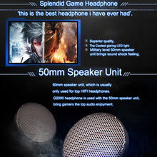 Load image into Gallery viewer, KOTION EACH G2000 Over-ear Game Gaming Headphone Headset Earphone Headband with Mic Stereo Bass LED Light for PC Gamer,Cable Length: About 2.2m(White + Red), G2000
