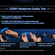 Load image into Gallery viewer, KOTION EACH G2000 Over-ear Game Gaming Headphone Headset Earphone Headband with Mic Stereo Bass LED Light for PC Gamer,Cable Length: About 2.2m(White + Red), G2000