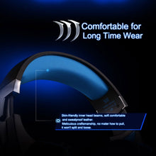 Load image into Gallery viewer, KOTION EACH G2000 Over-ear Game Gaming Headphone Headset Earphone Headband with Mic Stereo Bass LED Light for PC Gamer,Cable Length: About 2.2m(White + Red), G2000
