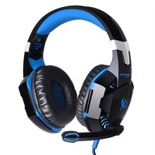 Load image into Gallery viewer, KOTION EACH G2000 Over-ear Game Gaming Headphone Headset Earphone Headband with Mic Stereo Bass LED Light for PC Gamer,Cable Length: About 2.2m(White + Red), G2000