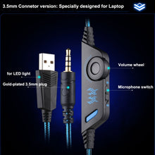 Load image into Gallery viewer, KOTION EACH G9000 3.5mm Game Gaming Headphone Headset Earphone Headband with Microphone LED Light for Laptop / Tablet / Mobile Phones,Cable Length: About 2.2m, G9000