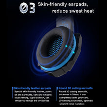 Load image into Gallery viewer, KOTION EACH G9000 3.5mm Game Gaming Headphone Headset Earphone Headband with Microphone LED Light for Laptop / Tablet / Mobile Phones,Cable Length: About 2.2m, G9000