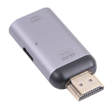 Load image into Gallery viewer, 2 in 1 4K 60Hz HDMI Male to USB-C / Type-C Charging + USB-C / Type-C Female Adapter, HDMI