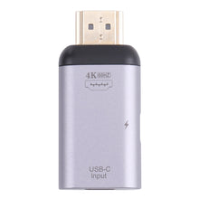 Load image into Gallery viewer, 2 in 1 4K 60Hz HDMI Male to USB-C / Type-C Charging + USB-C / Type-C Female Adapter, HDMI