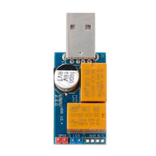 Load image into Gallery viewer, USB Watchdog Card Double Relay Unattended Automatic Restart Blue Screen Crash Timer Reboot for 24H Mining Server Gaming