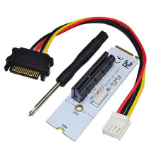 Load image into Gallery viewer, NGFF M.2 Key M to PCI-E 1X / 4X / 8X / 16X Graphics Card Mining Slot Adapter Riser Converter Card with LED, VER003