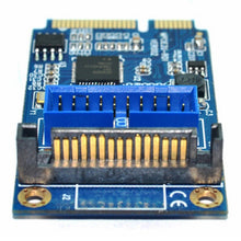 Load image into Gallery viewer, MINI PCI-E to USB 3.0 Front 19 Pin Desktop PC Expansion Card, 19 Pin Power