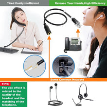 Load image into Gallery viewer, 3.5mm Jack to RJ9 PC / Mobile Phones Headset to Office Phone Adapter Convertor Cable, Length: 32cm