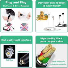 Load image into Gallery viewer, 3.5mm Jack to RJ9 PC / Mobile Phones Headset to Office Phone Adapter Convertor Cable, Length: 32cm
