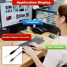 Load image into Gallery viewer, 3.5mm Jack to RJ9 PC / Mobile Phones Headset to Office Phone Adapter Convertor Cable, Length: 32cm