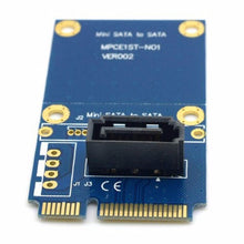 Load image into Gallery viewer, MINI SATA to 7 Pin SATA Mini PCI-E HDD Hard Disk Drive Expansion Adapter Card