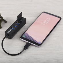 Load image into Gallery viewer, 2 in 1 TF &amp; SD Card Reader + 3 x USB Ports to USB-C / Type-C HUB Converter, Total Length: 24cm, Type-C (Black), Type-C (White)