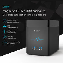 Load image into Gallery viewer, ORICO DS500U3 3.5 inch 5 Bay Magnetic-type USB 3.0 Hard Drive Enclosure with Blue LED Indicator, USB 3.0