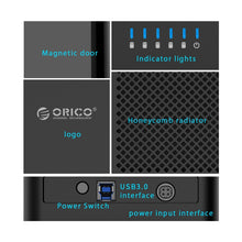 Load image into Gallery viewer, ORICO DS500U3 3.5 inch 5 Bay Magnetic-type USB 3.0 Hard Drive Enclosure with Blue LED Indicator, USB 3.0