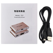 Load image into Gallery viewer, P27 Metal Cover Micro USB to HDMI + VGA HDTV Converter Digital AV Adapter, Power by EZCast, Support iOS / Android / Windows System