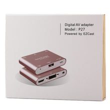 Load image into Gallery viewer, P27 Metal Cover Micro USB to HDMI + VGA HDTV Converter Digital AV Adapter, Power by EZCast, Support iOS / Android / Windows System