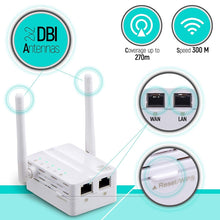 Load image into Gallery viewer, 300Mbps Wireless-N Range Extender WiFi Repeater Signal Booster Network Router with 2 External Antenna, EU Plug, 2 External Antenna (White), 2 External Antenna (Black)