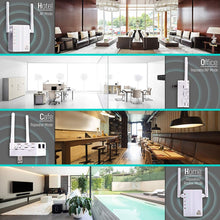 Load image into Gallery viewer, 300Mbps Wireless-N Range Extender WiFi Repeater Signal Booster Network Router with 2 External Antenna, EU Plug, 2 External Antenna (White), 2 External Antenna (Black)