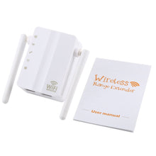 Load image into Gallery viewer, 300Mbps Wireless-N Range Extender WiFi Repeater Signal Booster Network Router with 2 External Antenna, EU Plug, 2 External Antenna (White), 2 External Antenna (Black)