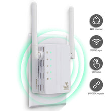 Load image into Gallery viewer, 300Mbps Wireless-N Range Extender WiFi Repeater Signal Booster Network Router with 2 External Antenna, EU Plug, 2 External Antenna (White), 2 External Antenna (Black)